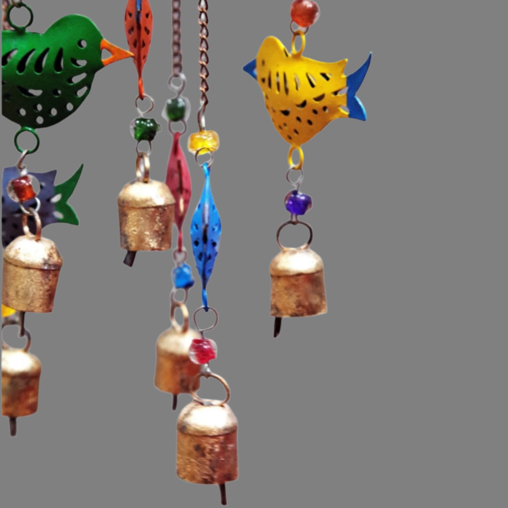Iron Bird Bead Carousel Wind Chime - Decorative Bells - Bellbazaar.com - TS802