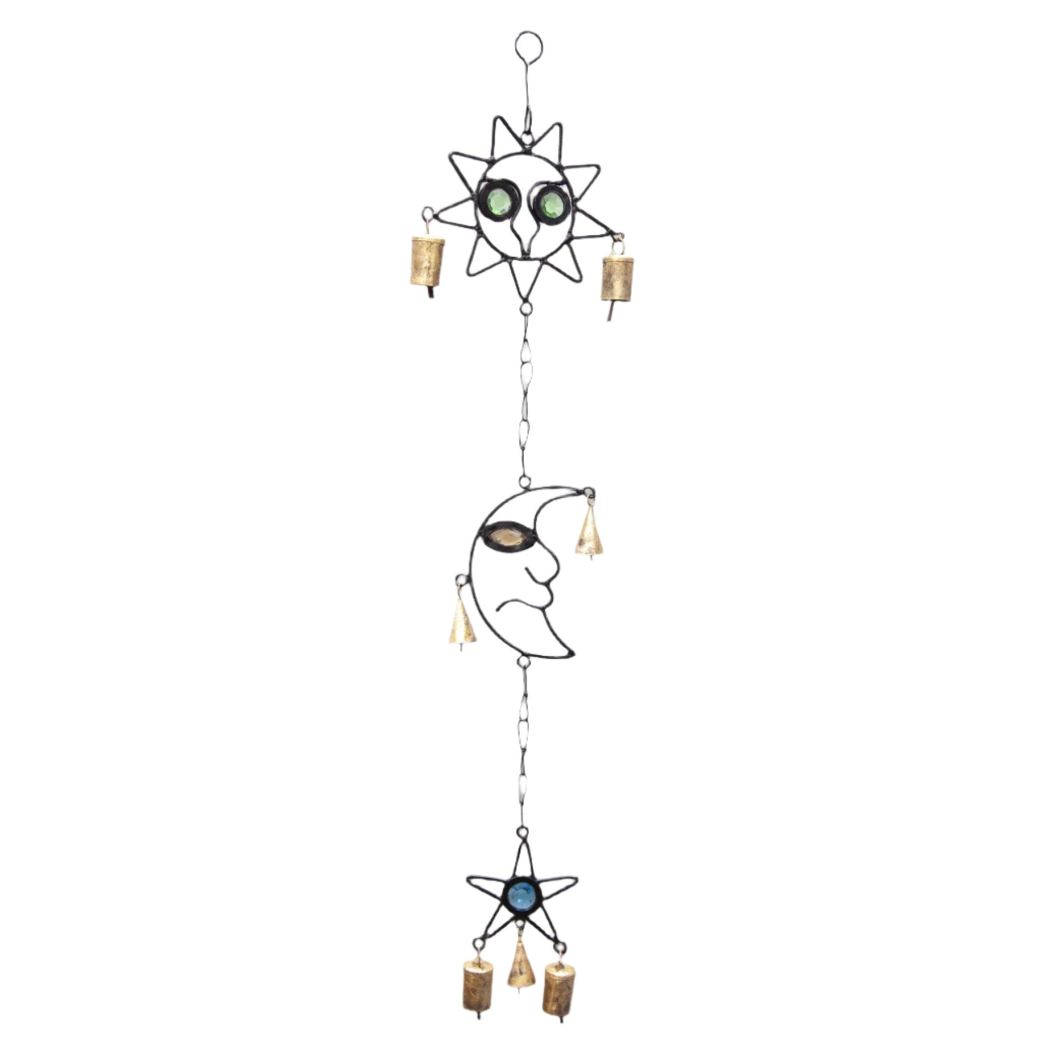 Iron Celestial Chime With Glass Accents - Decorative Bells - Bellbazaar.com - TS811