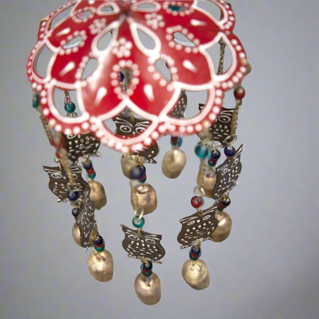Iron Owl Bead Carousel Wind Chime - Decorative Bells - Bellbazaar.com - TS801