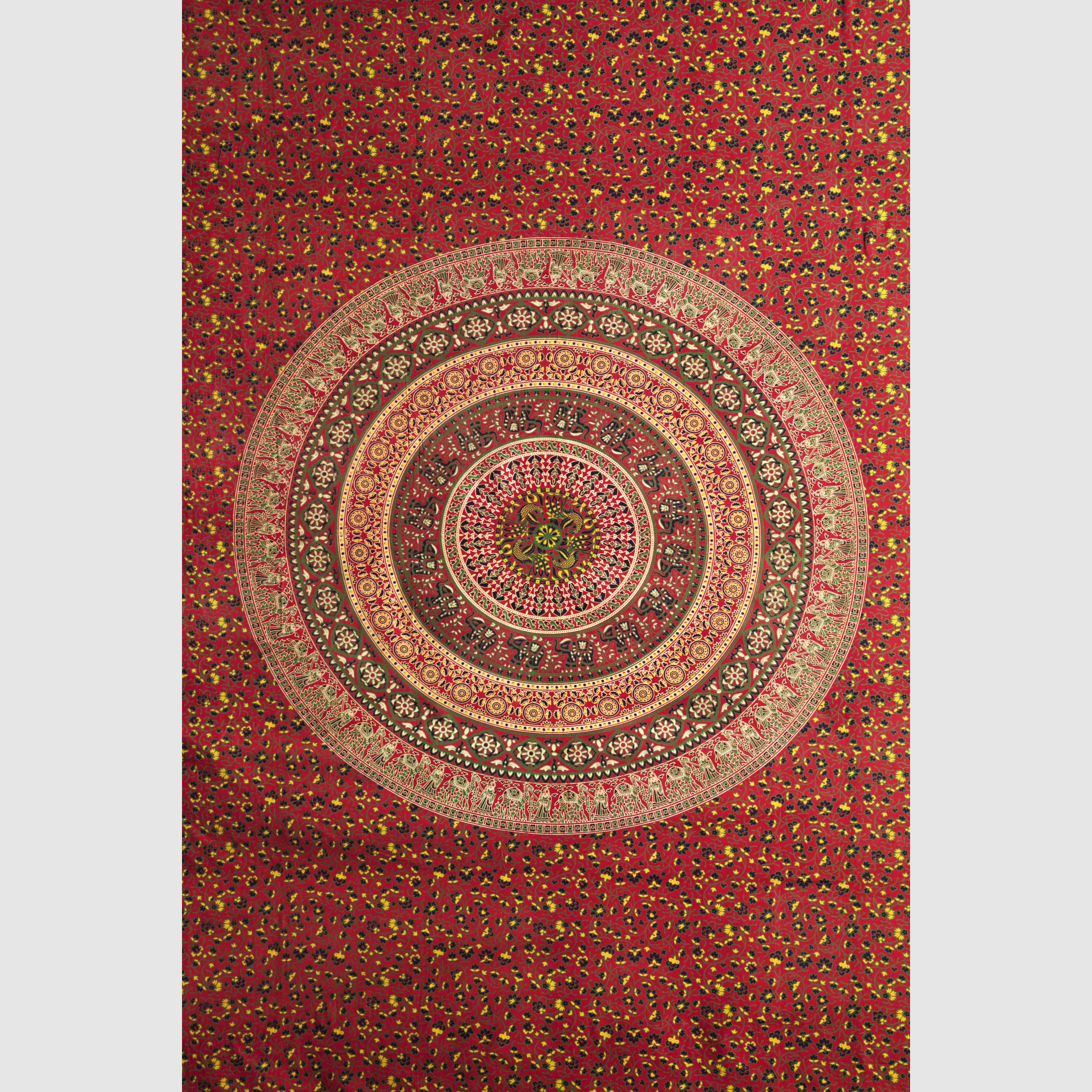 Sanganeer Mandala Powerloom Tapestry - Linens & Bedding - Bellbazaar.com - SS050 - 07