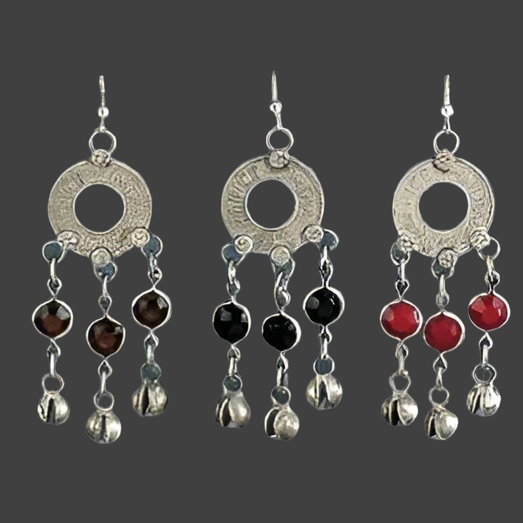 Silver - Tone Antique Coin & Bell Earrings - Vintage - Inspired & Charming Accessory - Apparel & Accessories > Jewelry > Earrings - Bellbazaar.com - JW180