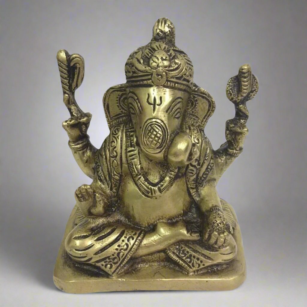 Sitting Ganesh Statue - Sculptures & Statues - Bellbazaar.com - BW561 - GA