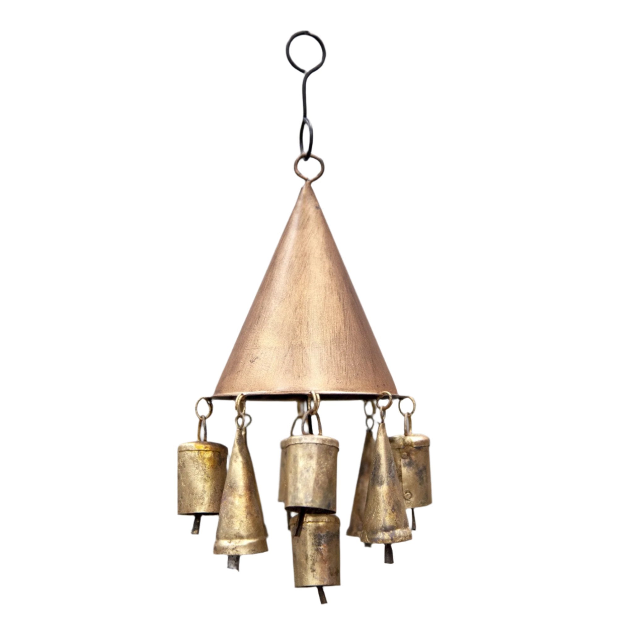 Tin Cone Chime With 9 Bells - Decorative Bells - Bellbazaar.com - TS808