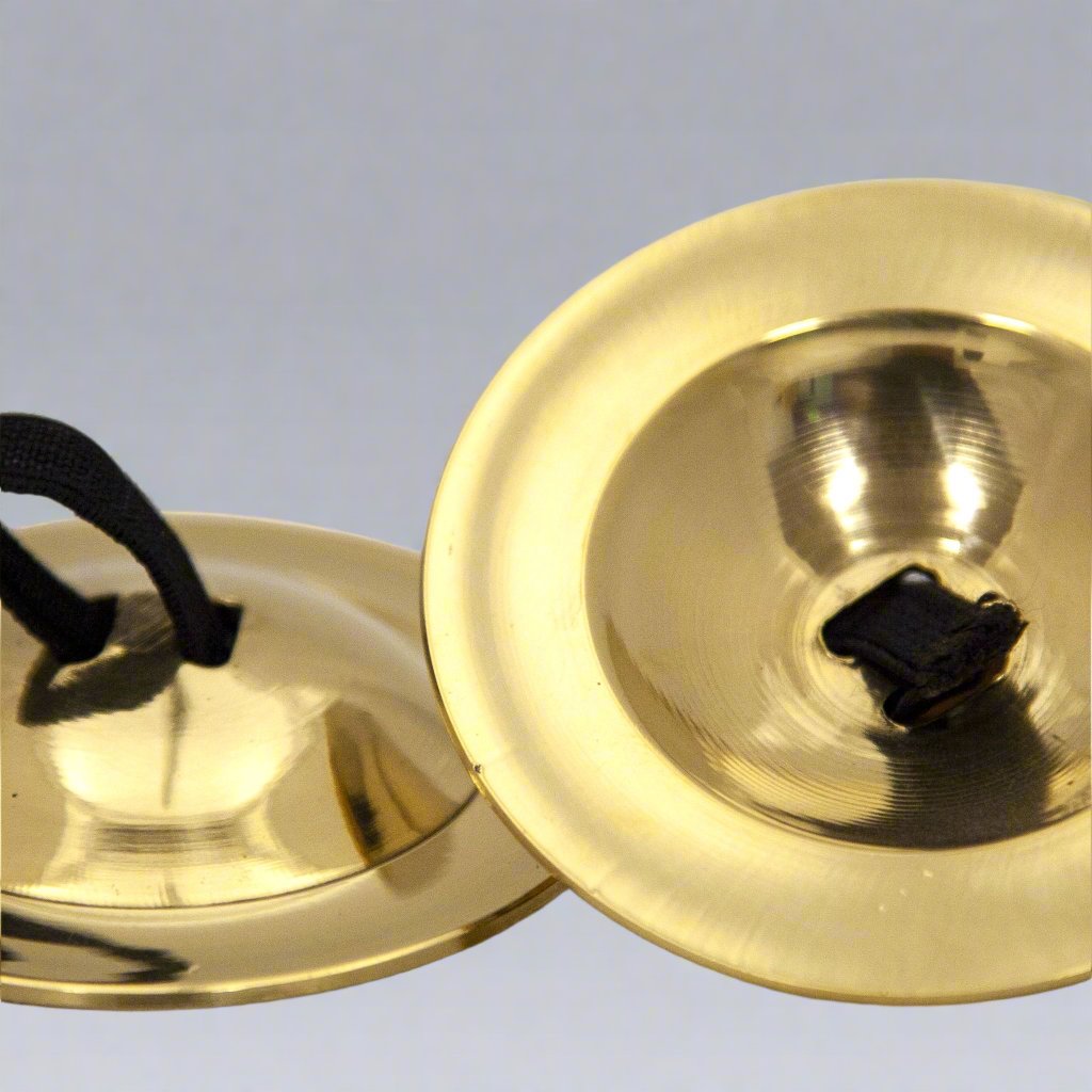 Two - Slot Brass Finger Cymbals - Finger & Hand Cymbals - Bellbazaar.com - BF011