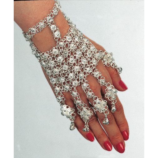 White Metal Bracelet with Five Rings - Elegant & Timeless Design - Apparel & Accessories > Jewelry > Bracelets - Bellbazaar.