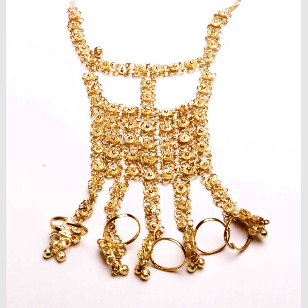 White Metal Bracelet with Five Rings - Elegant & Timeless Design - Apparel & Accessories > Jewelry > Bracelets - Bellbazaar.com - JP060